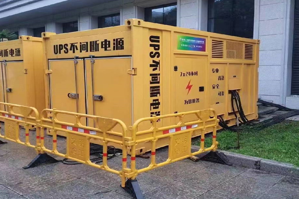 光山发电机租赁施工现场