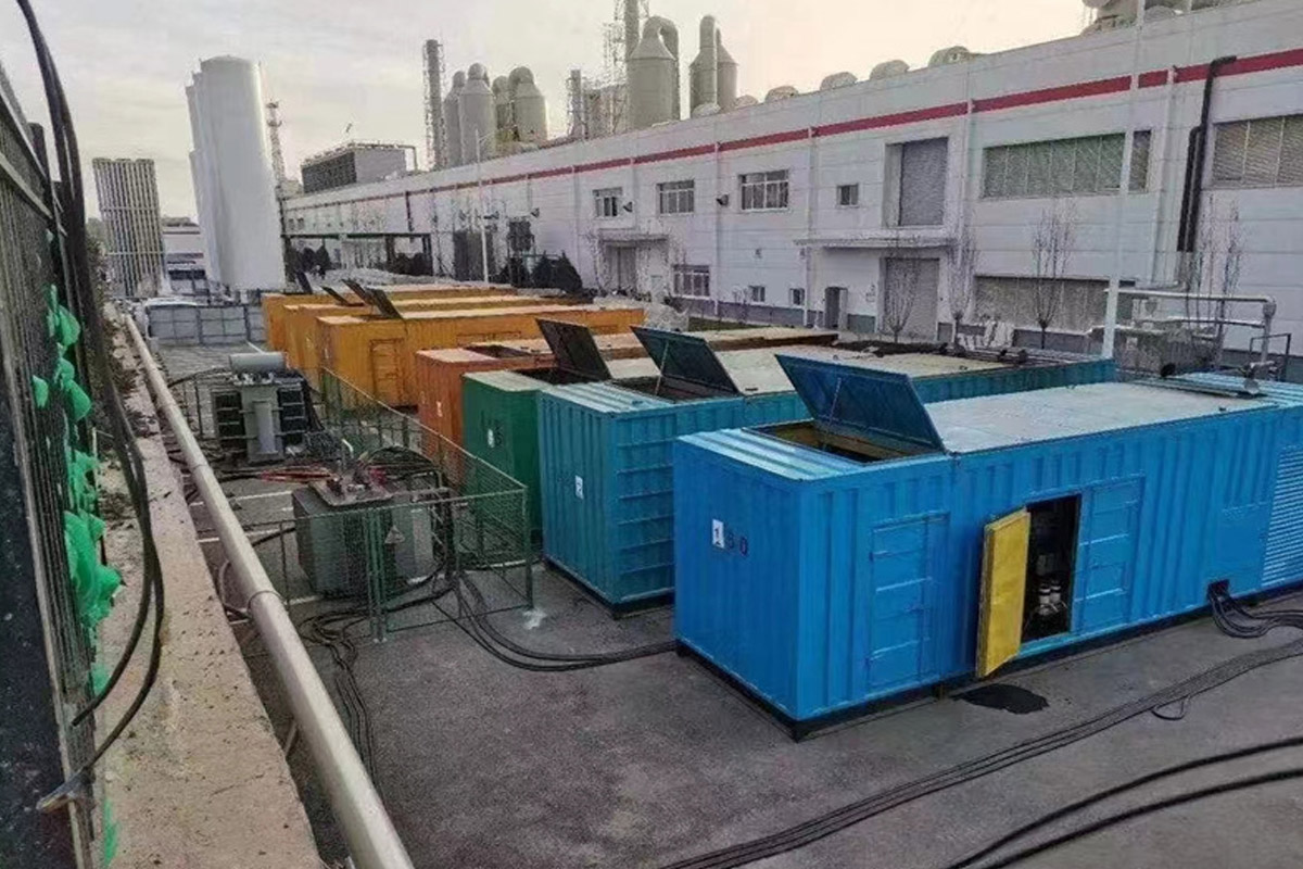 光山发电机租赁施工现场